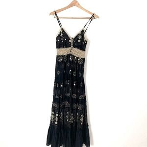 UASNA Desire Maxi Sequence Black Brown Dress